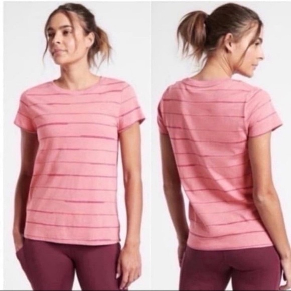Athleta Tops - ATHLETA Organic Daily Striped Tee